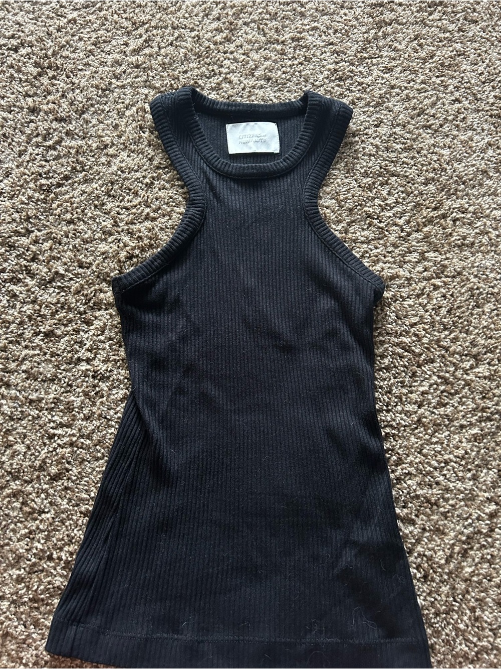 Citizens Of Humanity Black Ribbed Tank Top